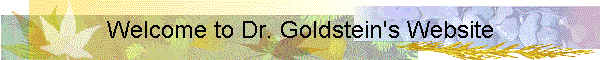 Welcome to Dr. Goldstein's Website